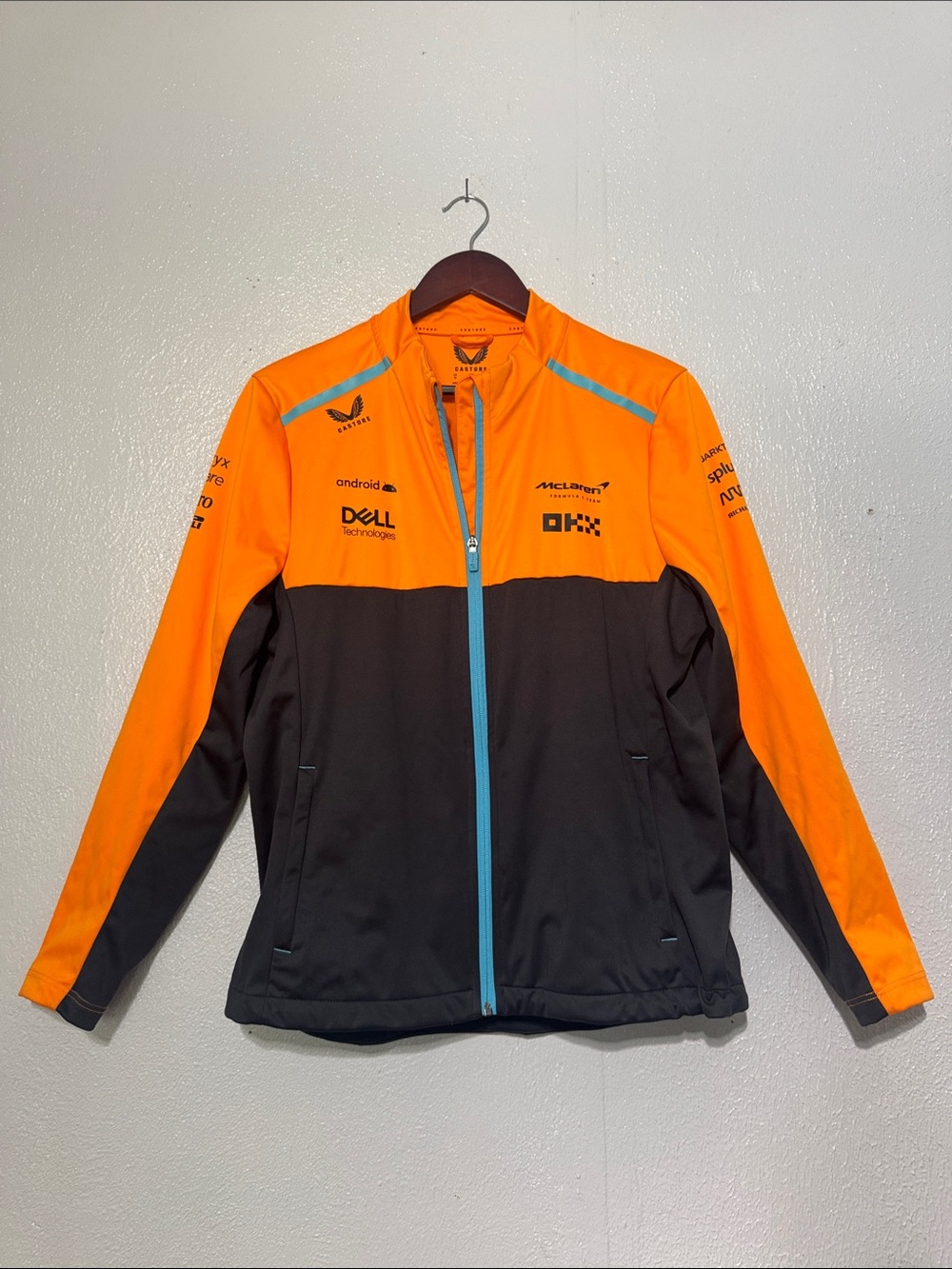 Castore McLaren F1 Team Replica Softshell Racing Jacket Full Zip Orange M 8